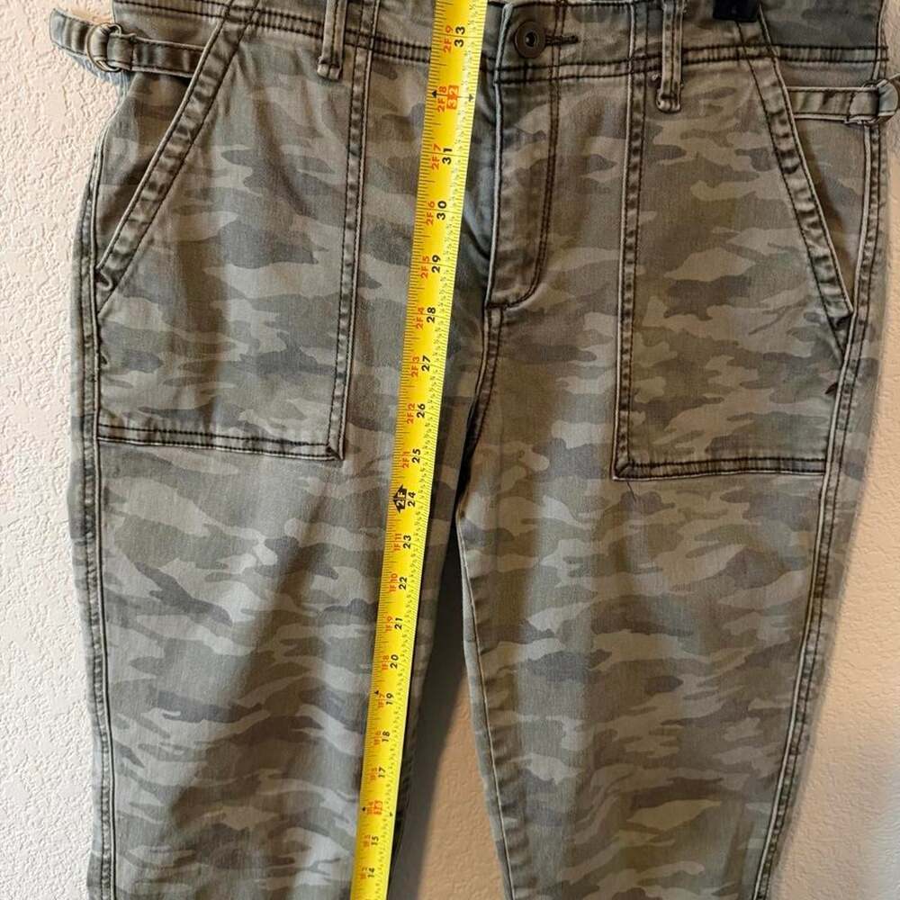 Anthropologie Utility Camo Pants Size 29 Green Cargo Military - Picture 4 of 6
